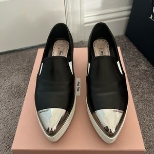 miu miu wedge slip on size 37